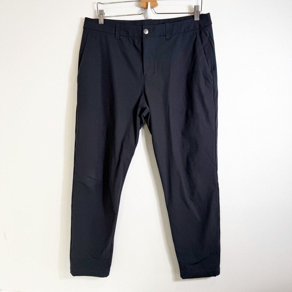 Lululemon ABC 5 Pocket Pant Slim Fit Mens 34 Black Warpstreme Chino LM5AQYS